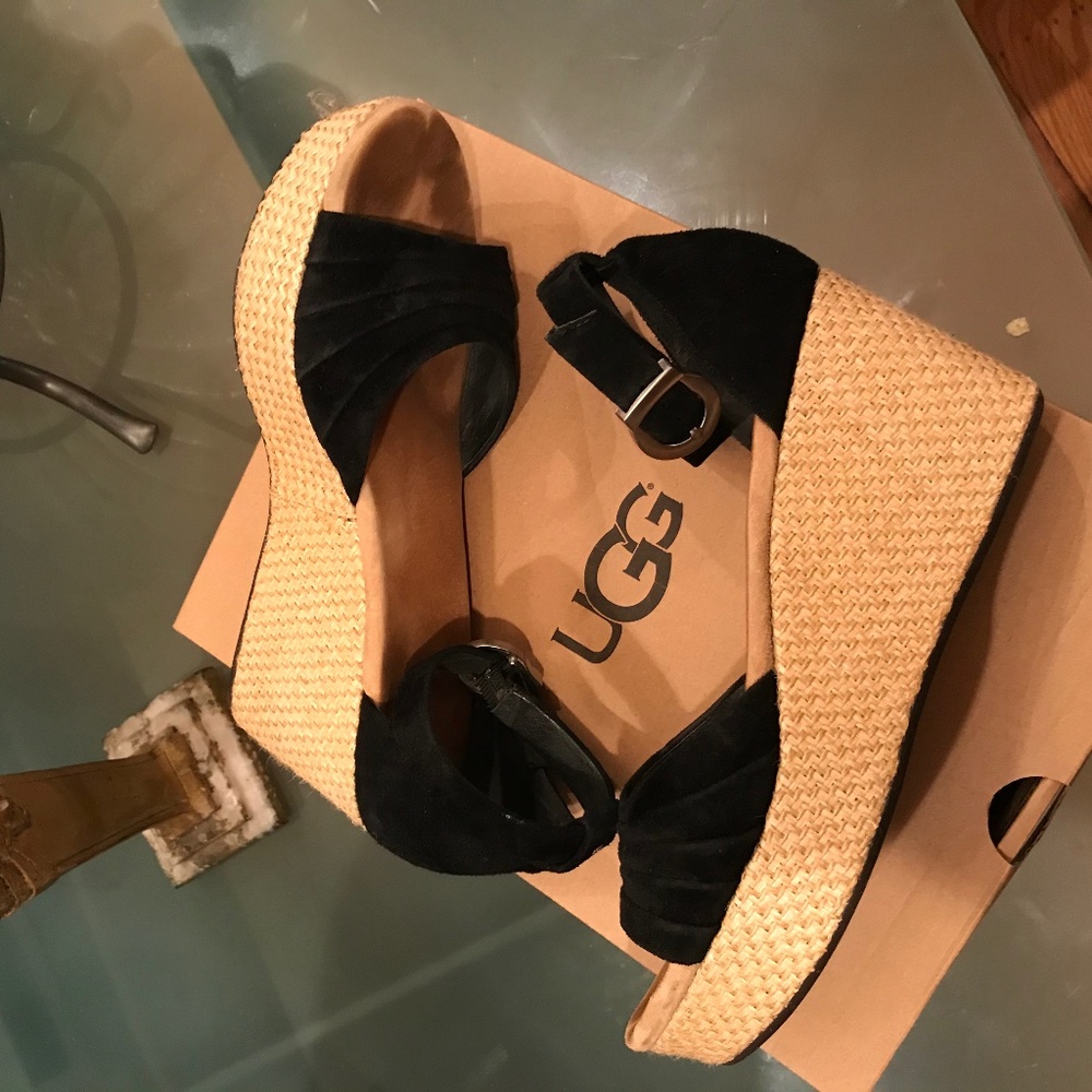 Ugg Black Wedges